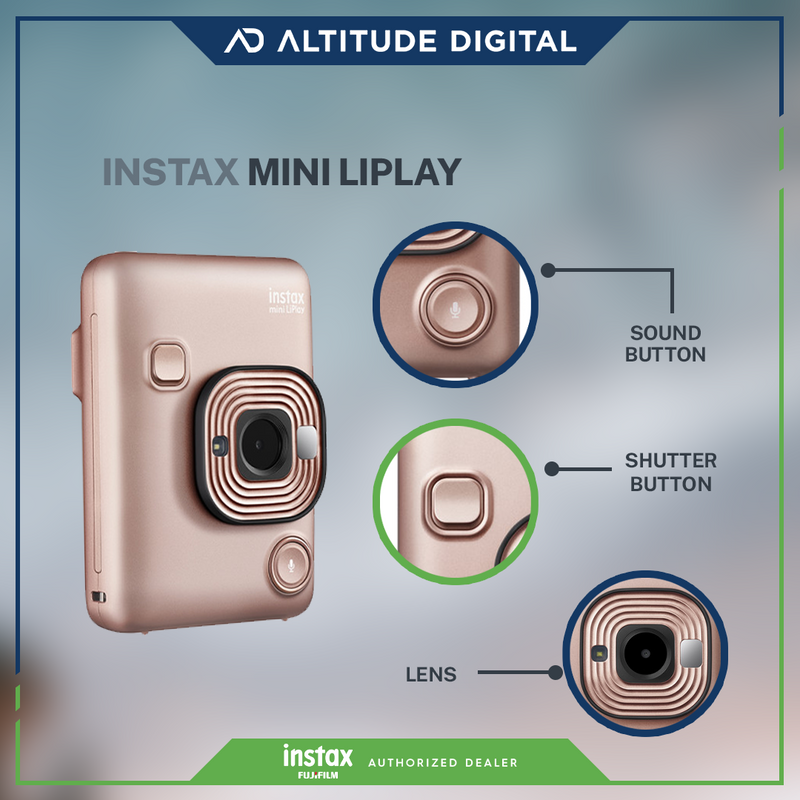 FUJIFILM Instax Mini Liplay with FREE film (single pack) and Lexar 16GB micro SD