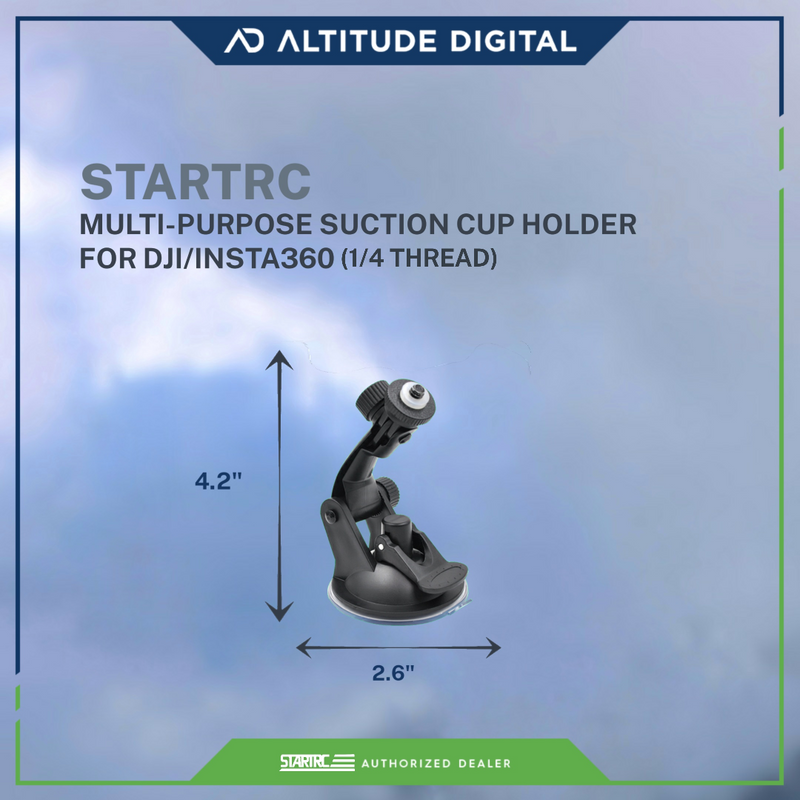 STARTRC Multi-purpose Suction Cup Holder for (DJI, Insta360 - 1/4 inch)