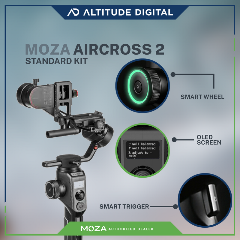 Moza AirCross 2 3-Axis Handheld Gimbal Stabilizer (Black)