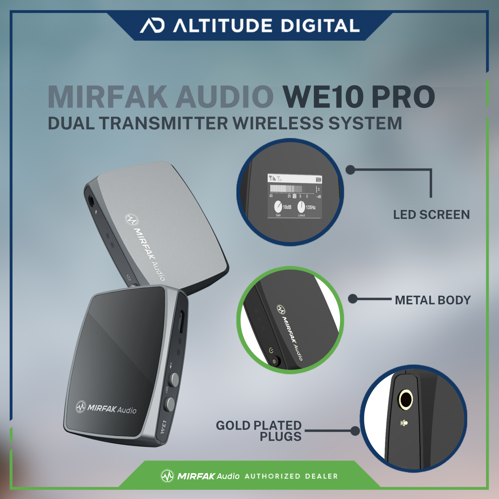 MIRFAK WE10 Pro (Dual Transmitter Wireless Microphone System)