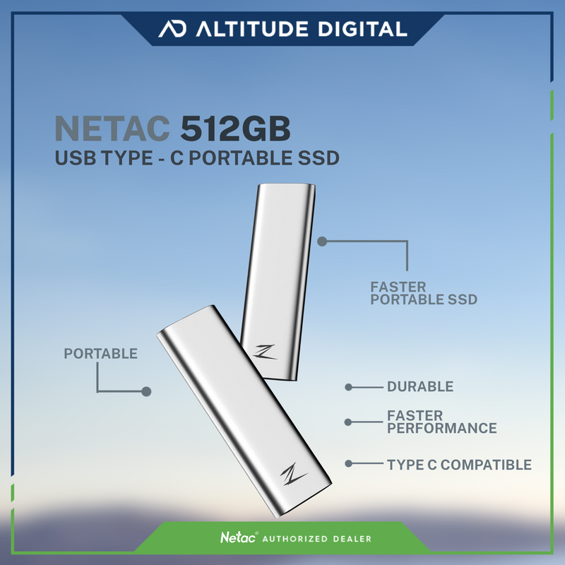 Netac Z Slim USB-C Portable Solid State Drive 512GB