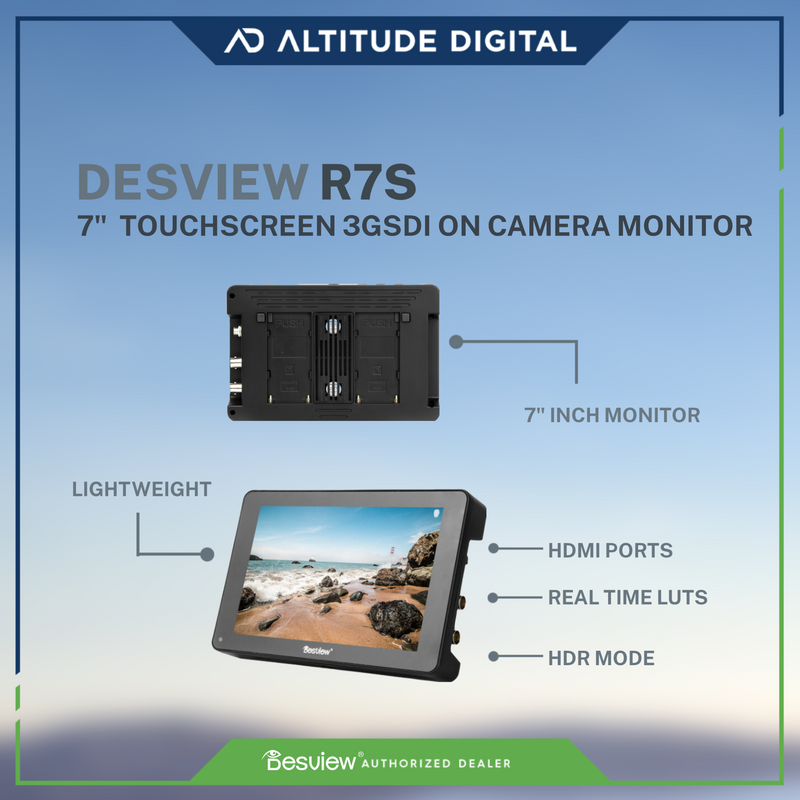 Desview R7S, 7" Touch Screen 3GSDI On-camera Monitor