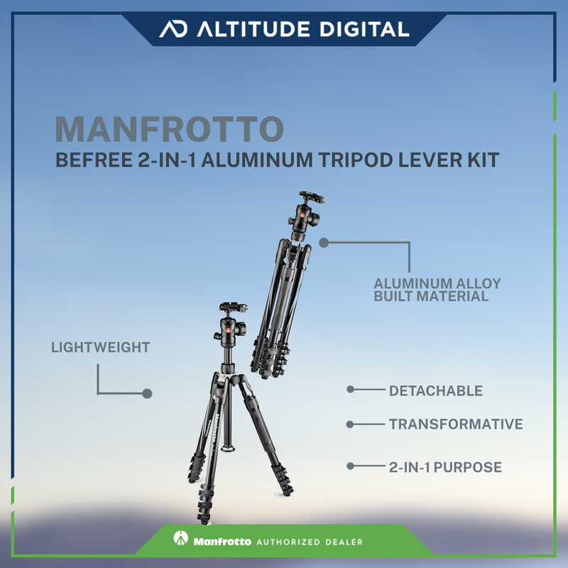 Manfrotto Befree 2N1 Aluminum Tripod (Lever Kit)