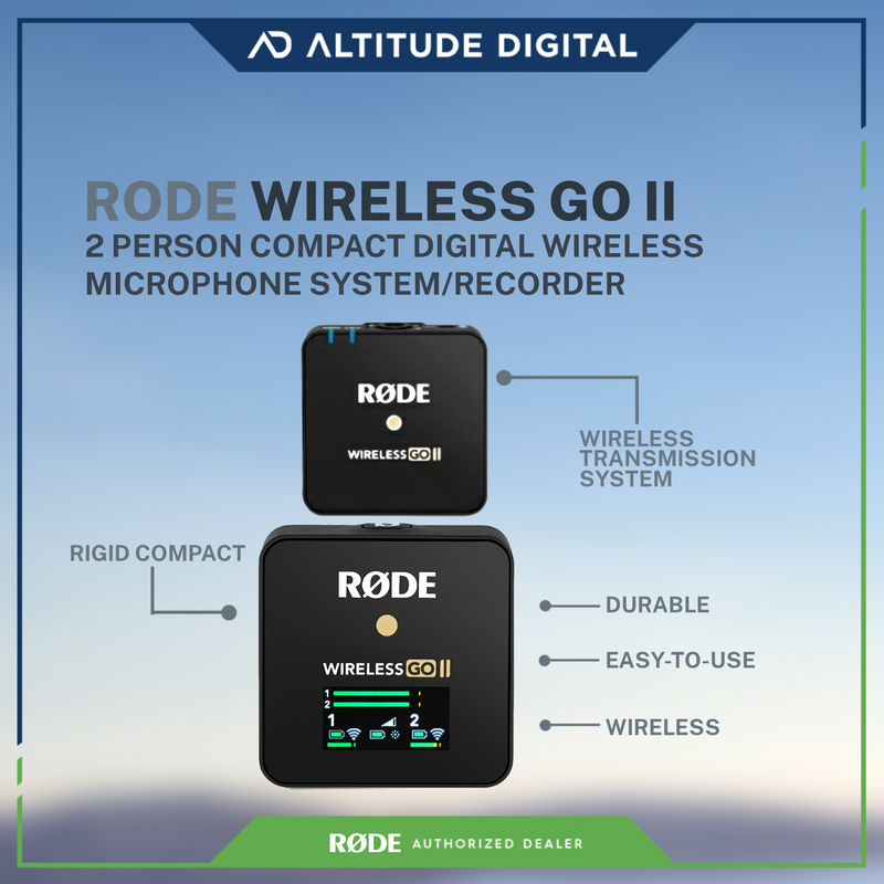 Rode Wireless GO II Dual Channel Wireless Microphone System and Charging  Case