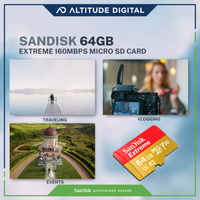 Sandisk Extreme Micro SD Card is reliable and used for traveling, vlogging, events and more