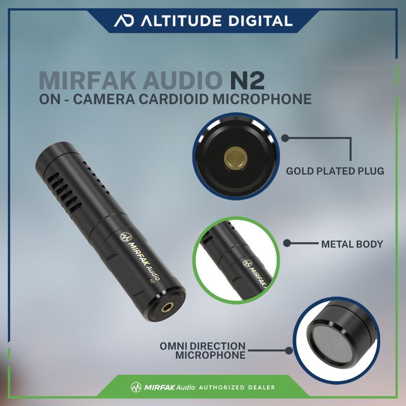 Mirfak N2 On-Camera Microphone (Microphone for Smartphone and Camera)