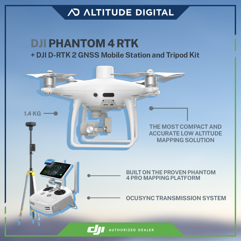 DJI Phantom 4 RTK D RTK 2 Mobile Station Combo