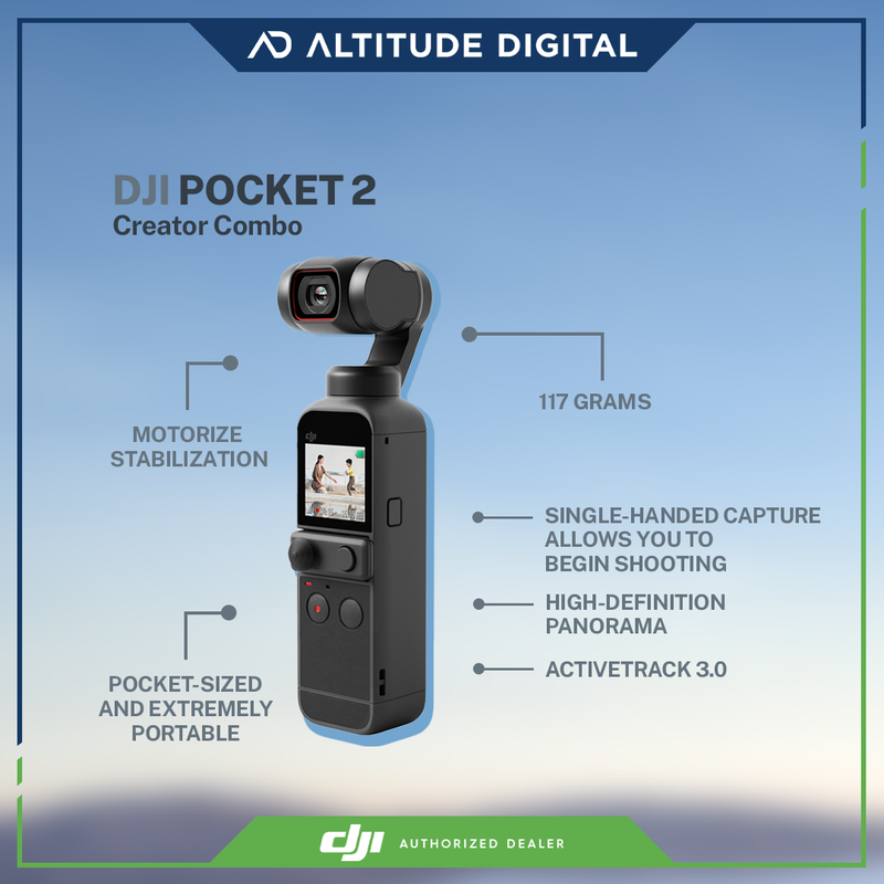 DJI Pocket 2 Creator Combo with FREE 64GB SanDisk Extreme Micro SD Card and DJI Shirt