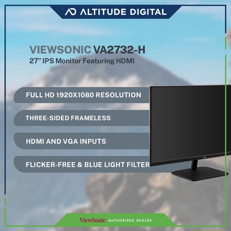 ViewSonic VA2732-MH 27" IPS Monitor Featuring HDMI and Speakers (Pre-Order)