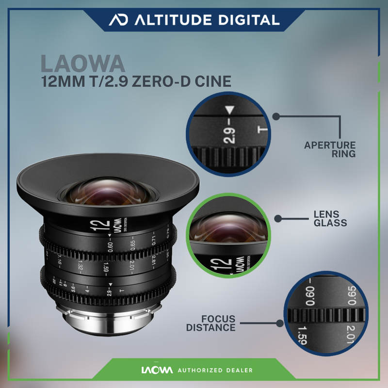 Laowa 12mm T2.9 Zero-D Cine (Feet) (Pre-Order)