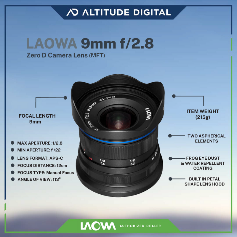Laowa 9mm f/2.8 Zero-D MFT (Pre-Order)