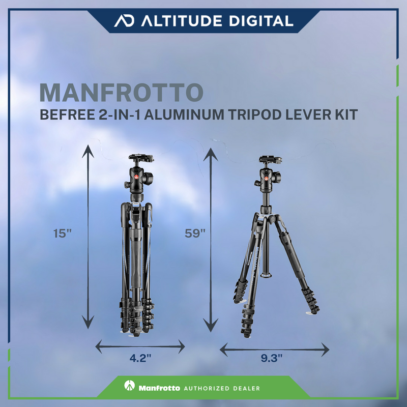 Manfrotto Befree 2N1 Aluminum Tripod (Lever Kit)