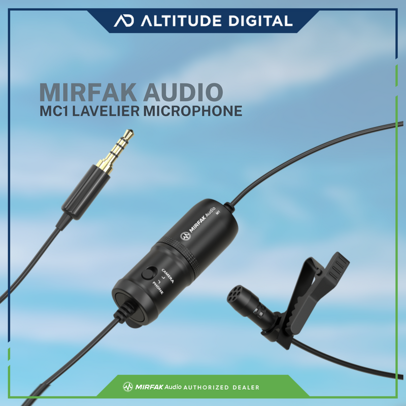 Mirfak MC1 Lavalier Microphone (Microphone for Smartphone and Camera)