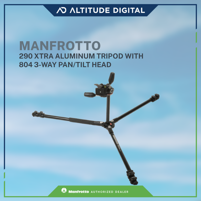 Manfrotto 290 Xtra Aluminum Tripod with 804 3-Way Pan/Tilt Head