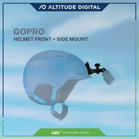 GoPro Helmet Front + Side Mount attached to helmet