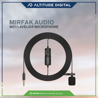 MIRFAK Audio MC1 Lavelier Microphone has 6-meter cable with 3.5mm 4-pole gold plug.
