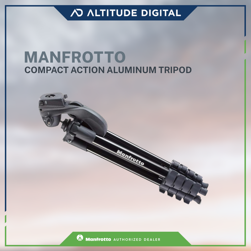 Manfrotto Compact Action Aluminum Tripod (Black)