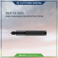 the Insta360 One R Invisible Selfie Stick is lightweight and expandable up to 70CM