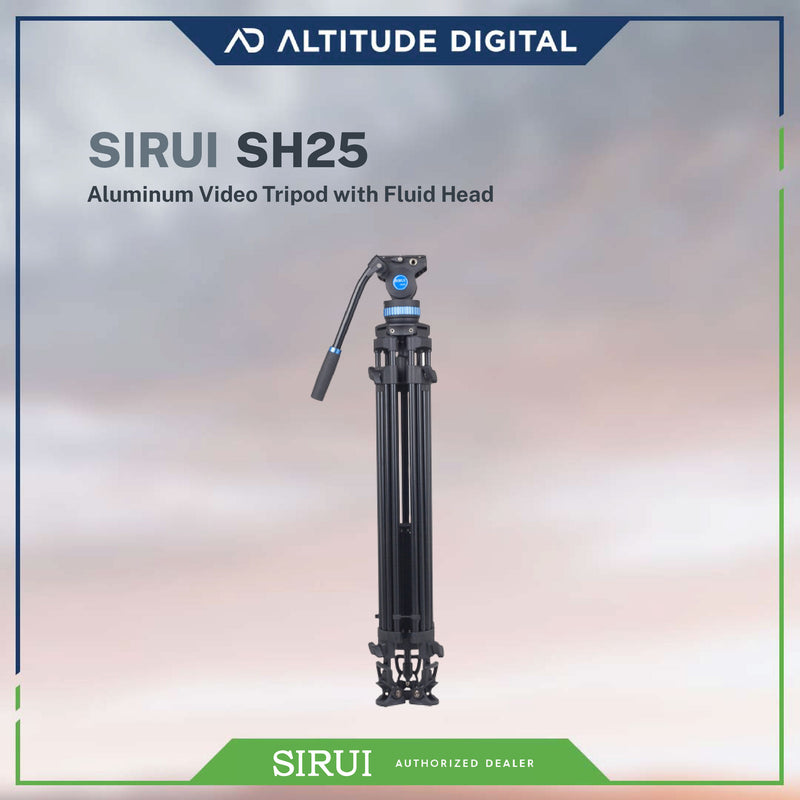 Sirui SH25 Aluminum Video Tripod with Fluid Head