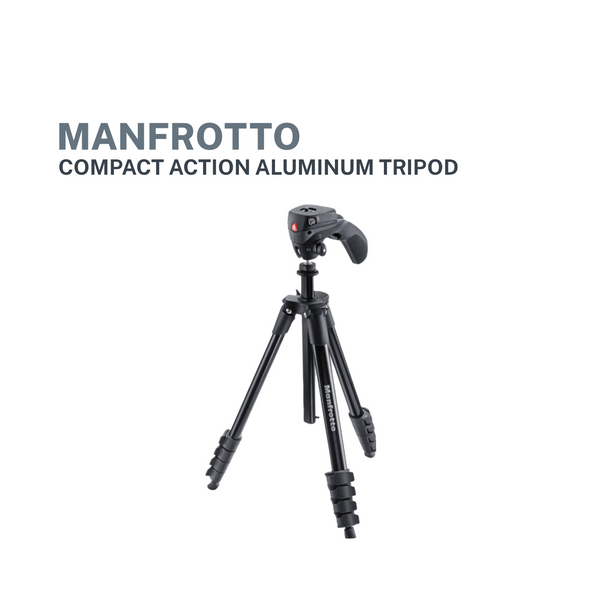 Manfrotto Compact Action Aluminum Tripod (Black)