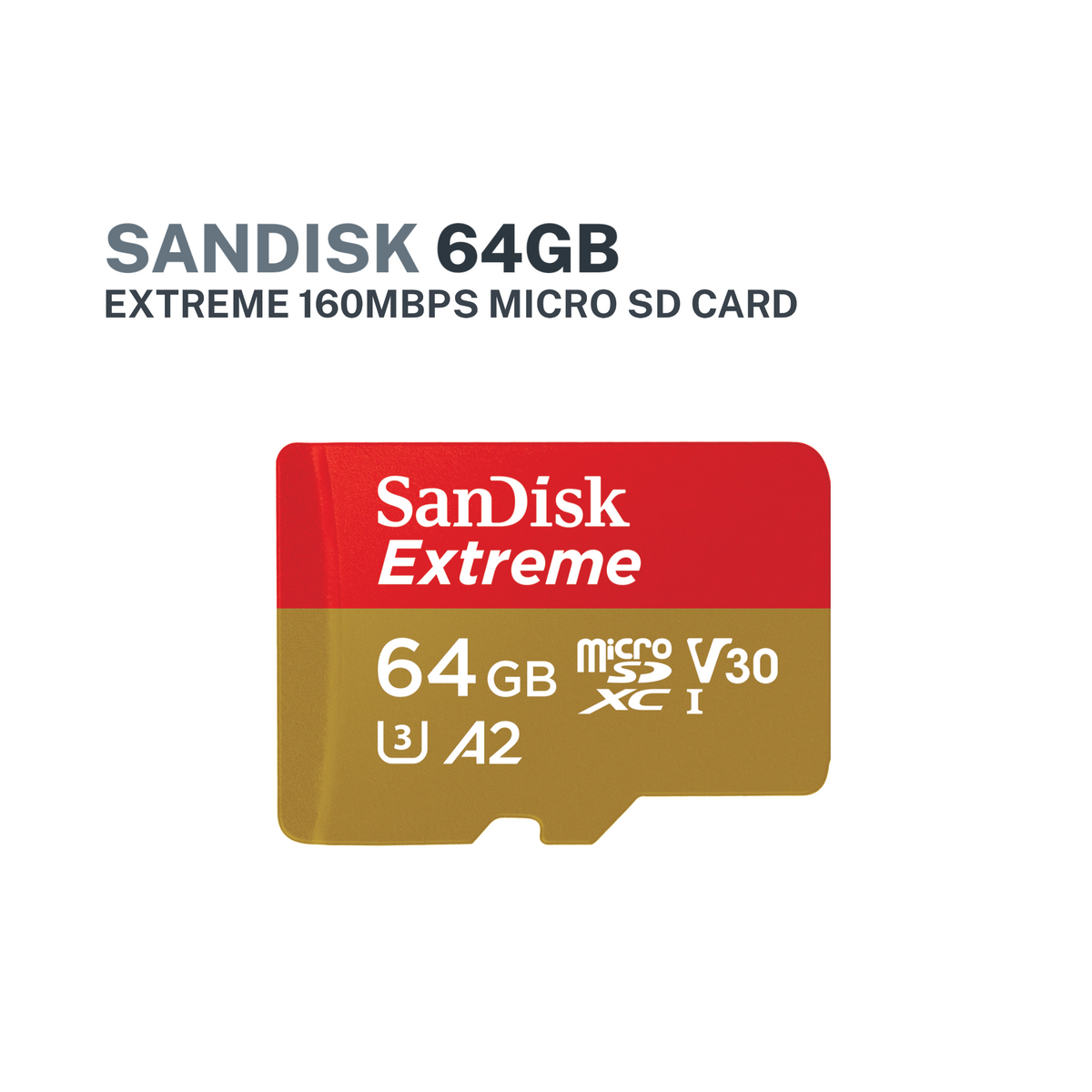 SanDisk Extreme UHS-I microSDXC Memory Card (64GB, 128GB, 256GB)