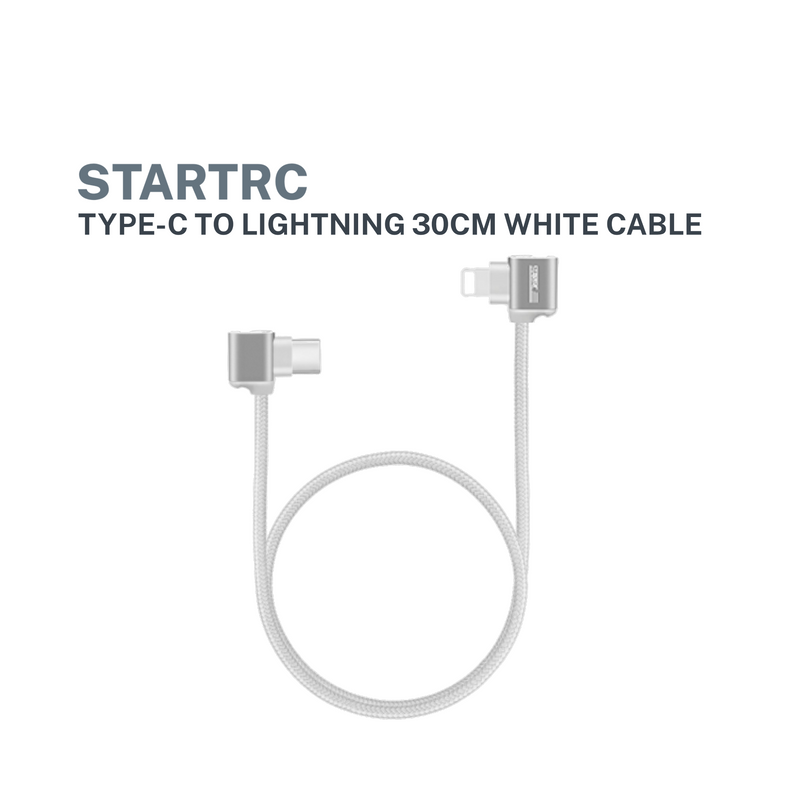 1109112 - STARTRC Type-C to Lightning 30cm White Cable (Mavic 3 / Air 2 / Air 2S / MINI 2)