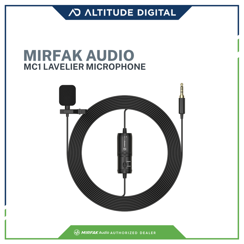 Mirfak MC1 Lavalier Microphone (Microphone for Smartphone and Camera)